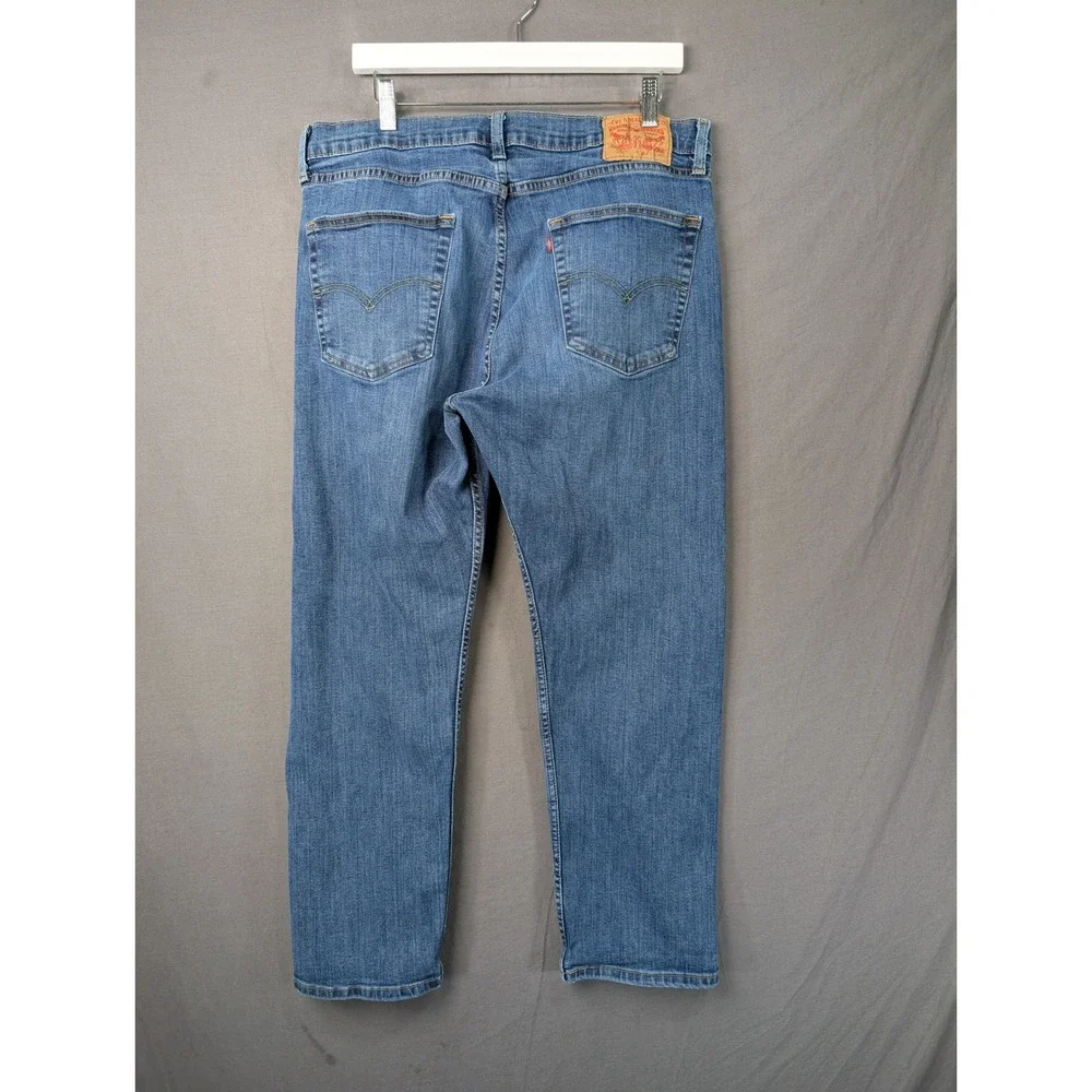 Levis 502 Regular Taper Jeans Blue Denim 36x30 Mens Stretch Pant